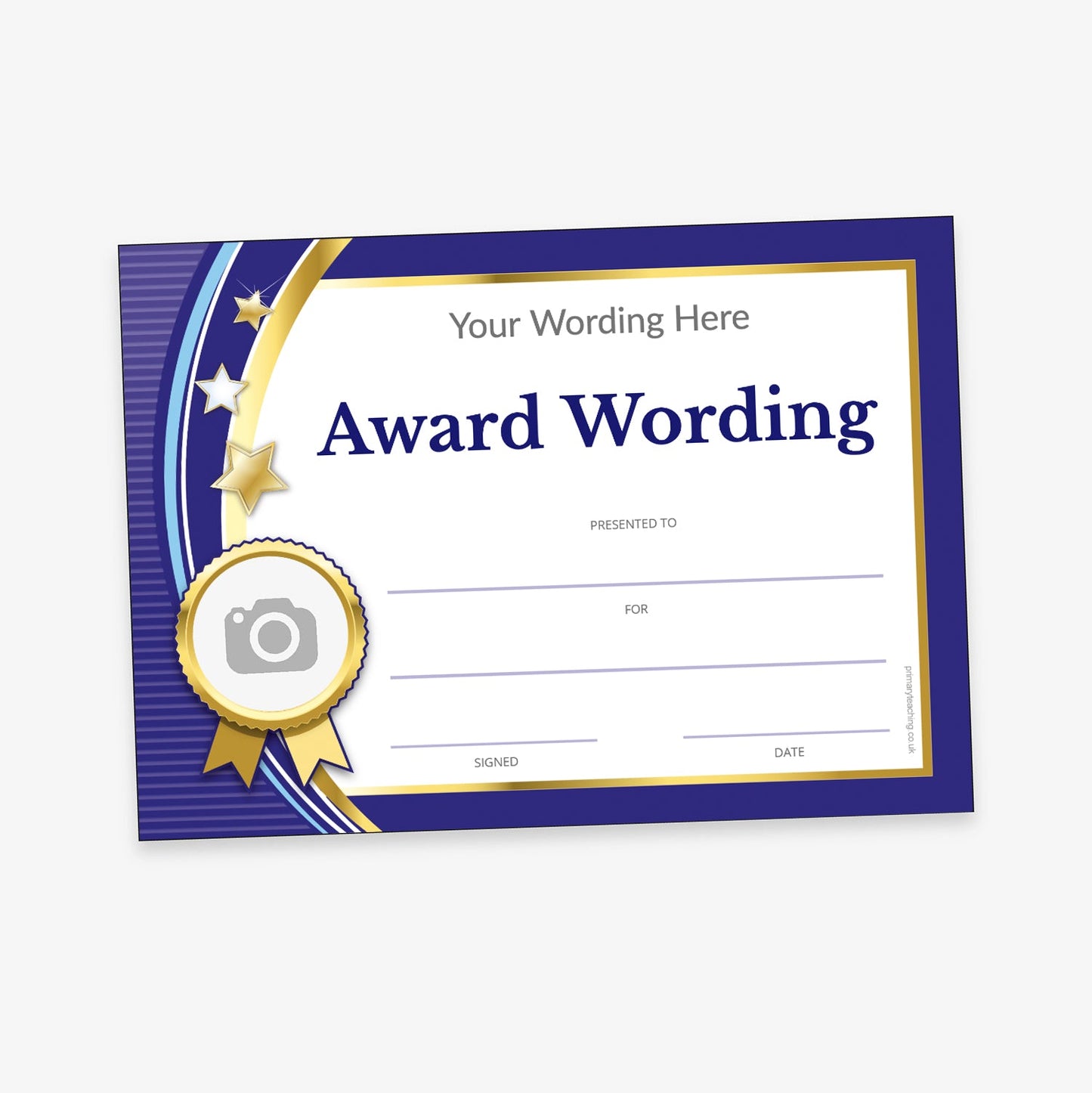 Upload Your Own Image Certificate - A5