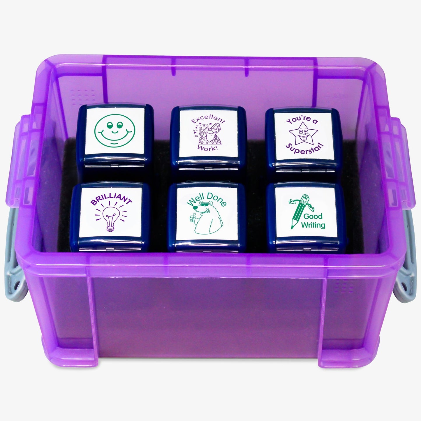 6 Assorted Positive Feedback Stampers - 25mm