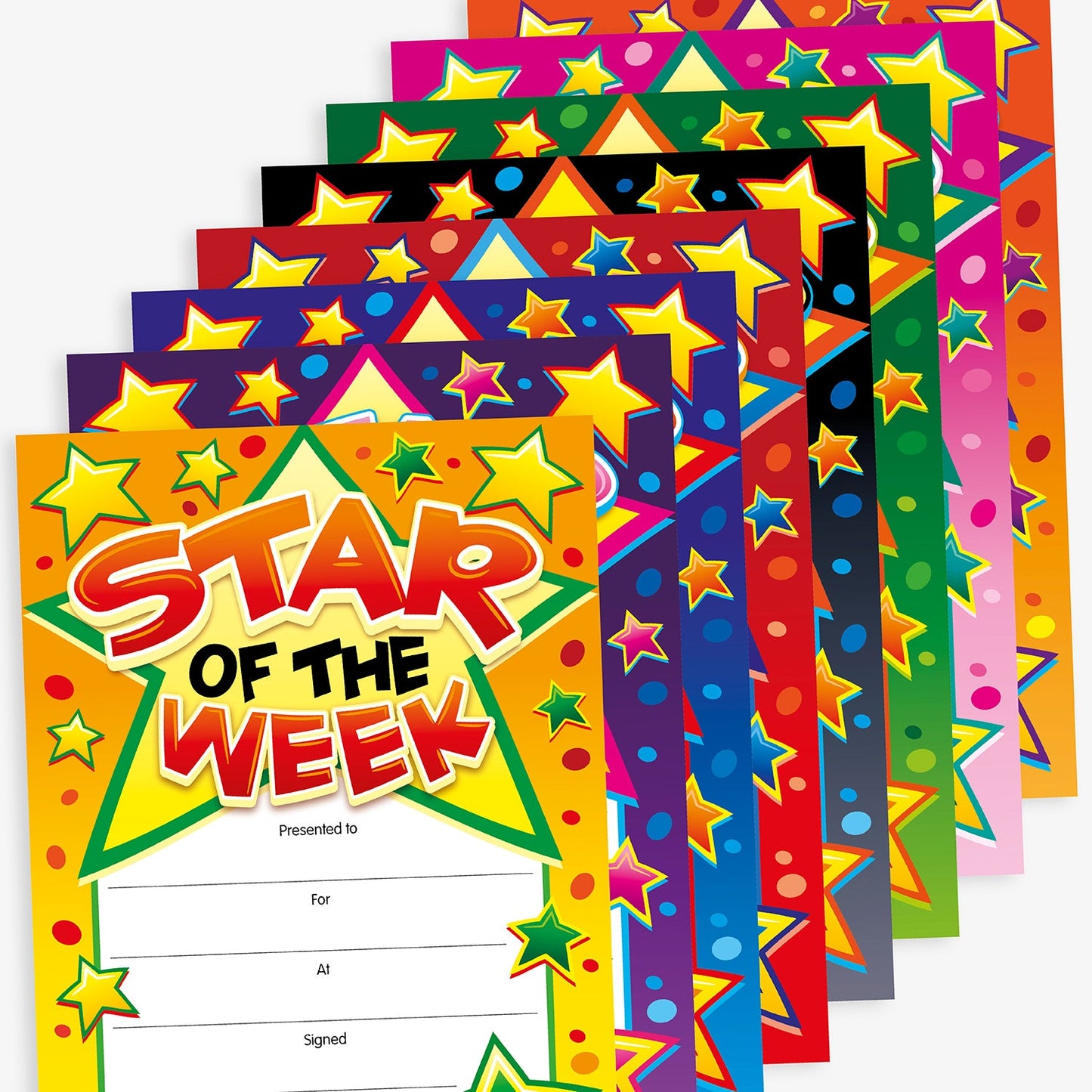 48 Star of the Week Portrait Certificates - A5
