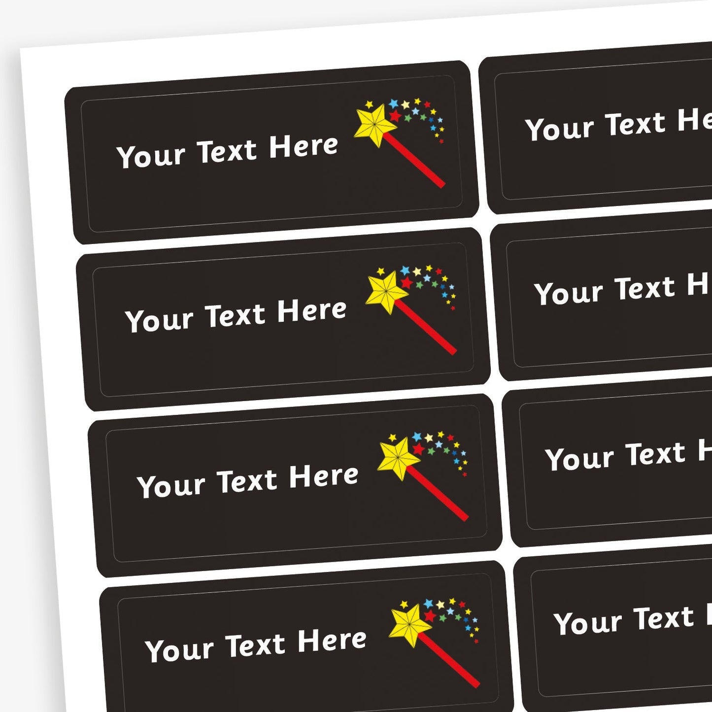 56 Personalised Wand Stickers - 46 x 16mm
