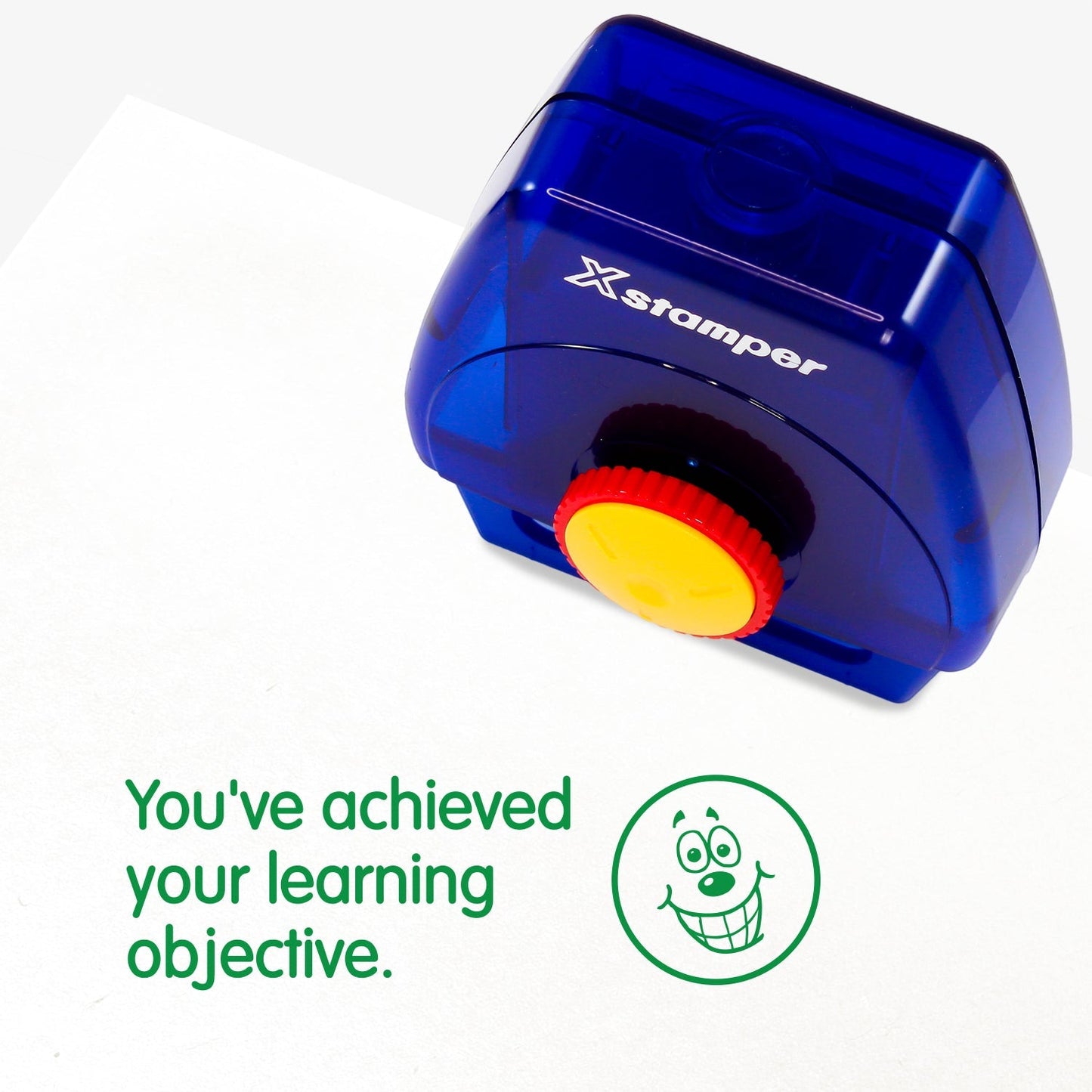 Learning Objective Achieved Target Smiley Twist N Stamp Brick - Green
