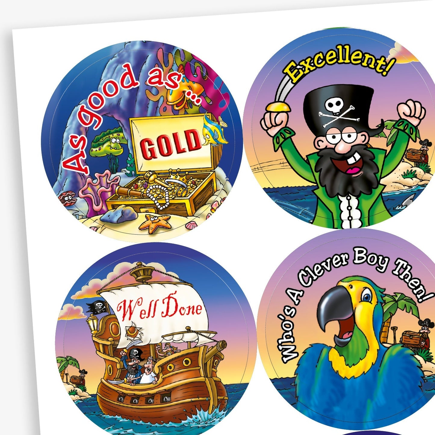 35 Pirate Stickers - 37mm