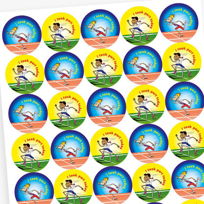 35 I Took Part Today Sports Stickers - 37mm