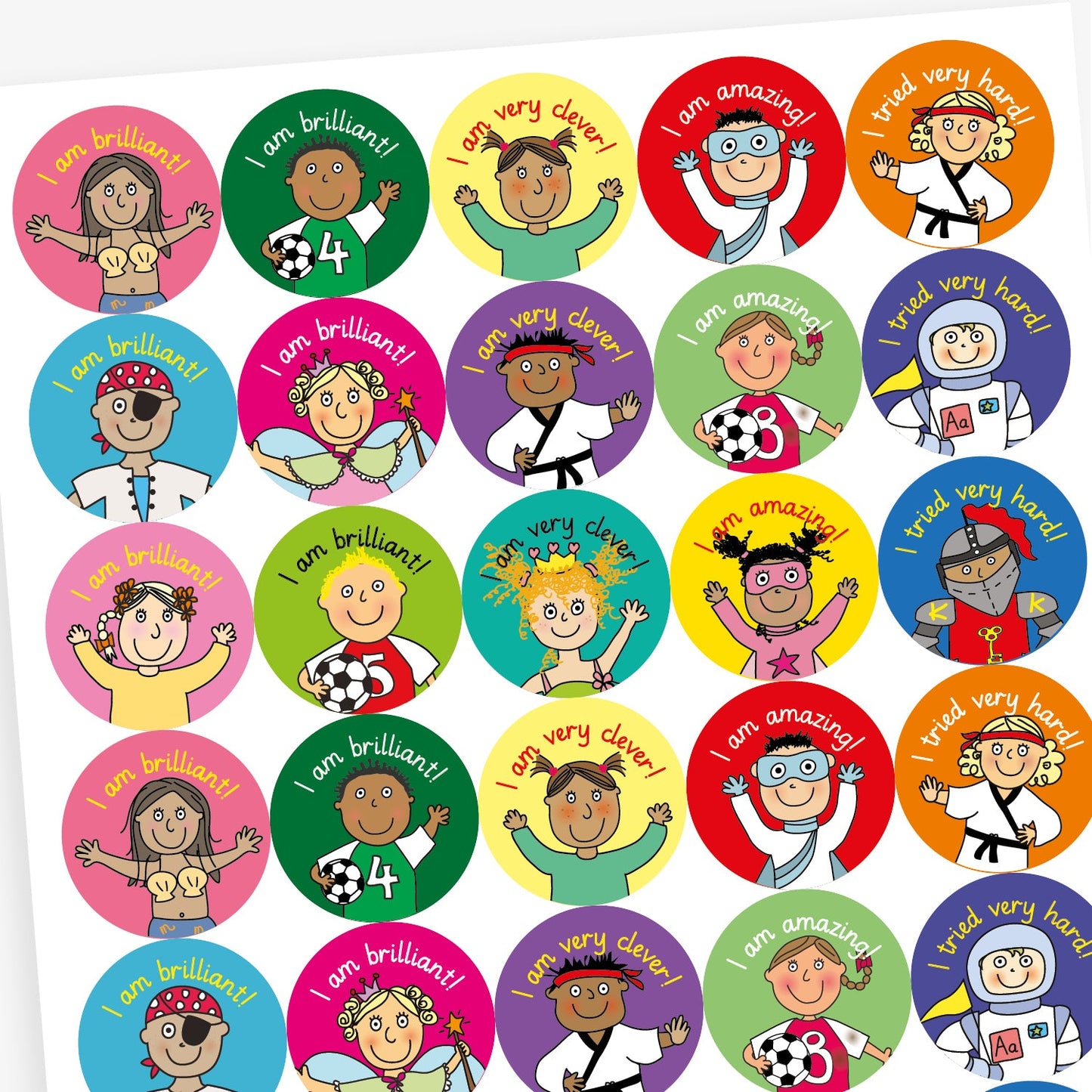 35 Assorted Stickers - Pedagogs - 37mm