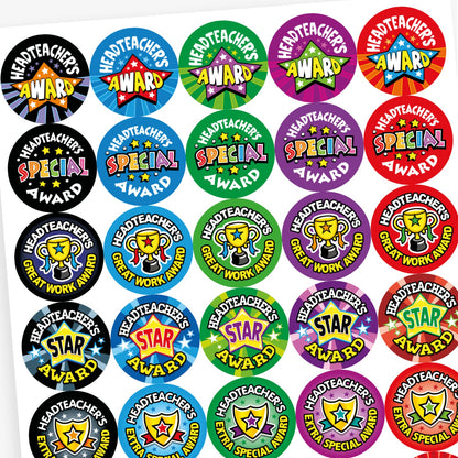 35 Assorted Headteacher's Award Stickers - 37mm