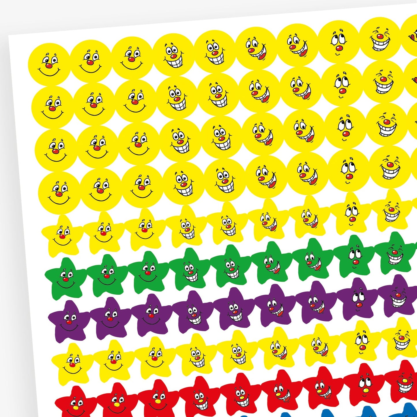 140 Assorted Expression Stickers - 15mm