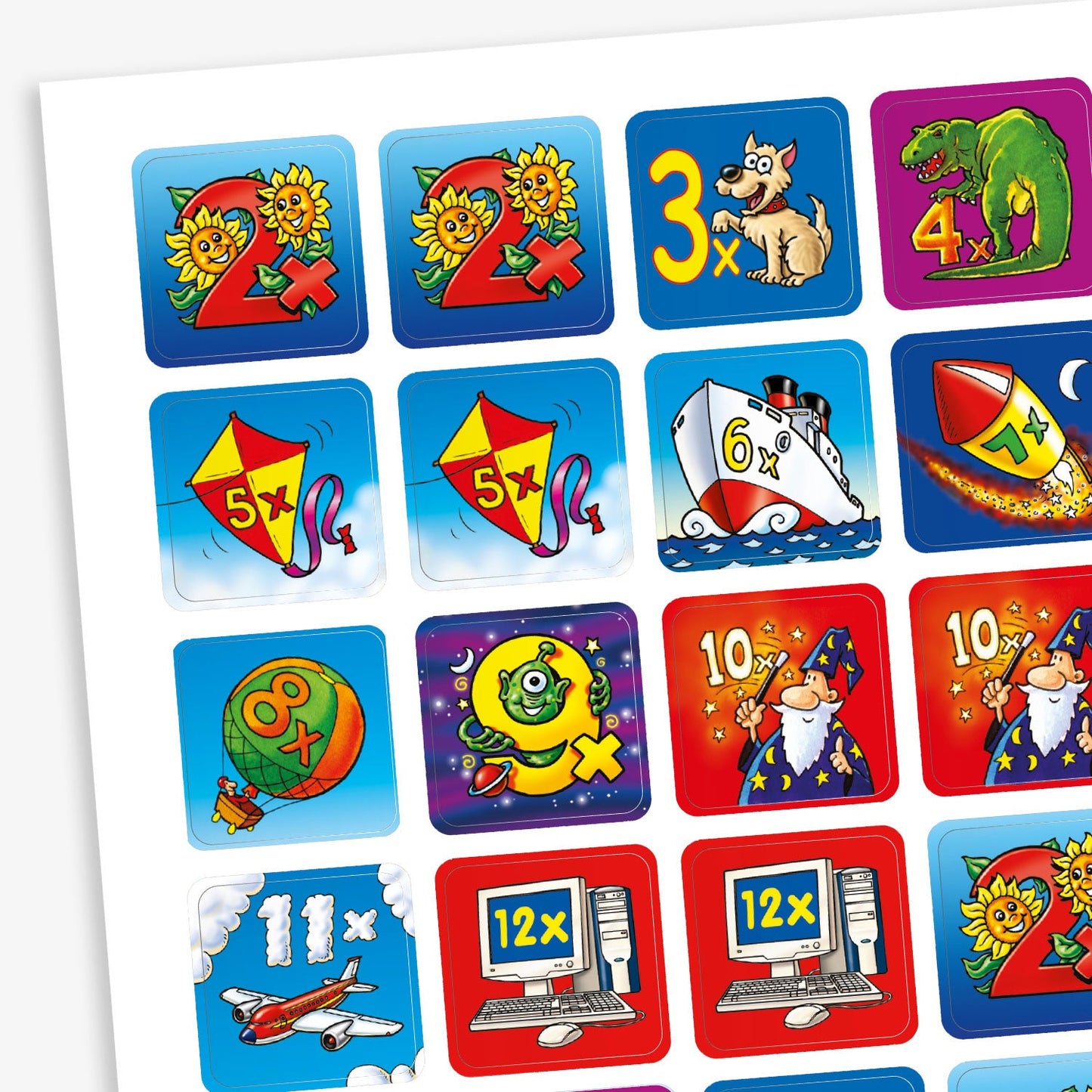 700 Times Tables Stickers - 16mm