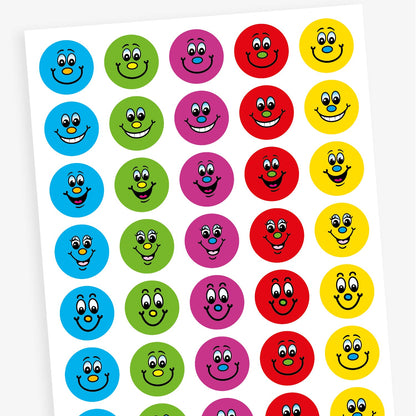 Smiley Face Stickers - 20mm