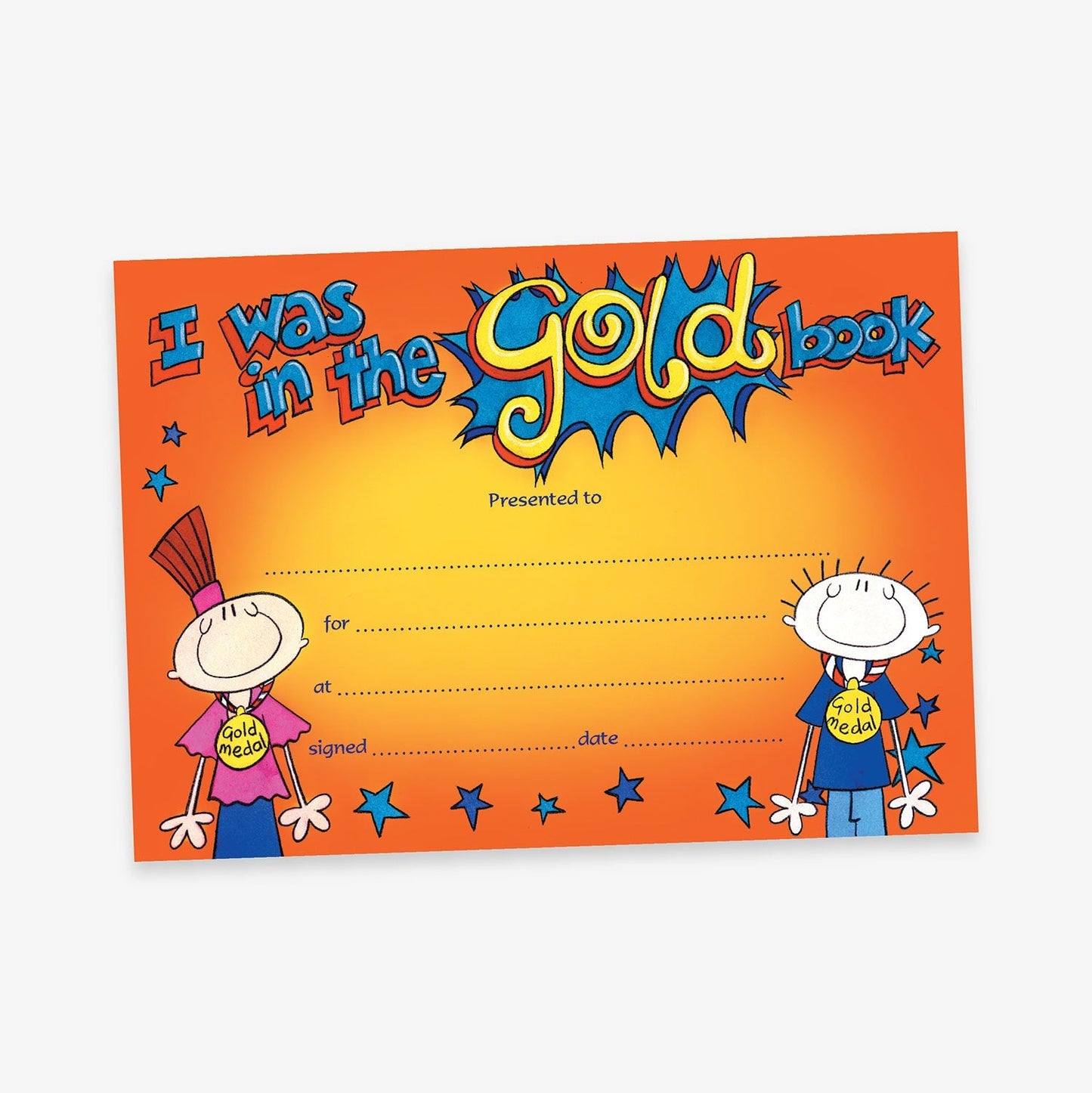 20 I was in the Gold Book Certificates - A5