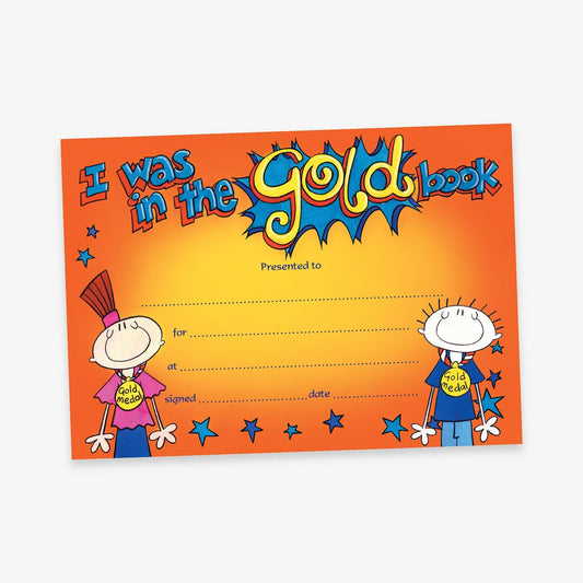 20 I was in the Gold Book Certificates - A5