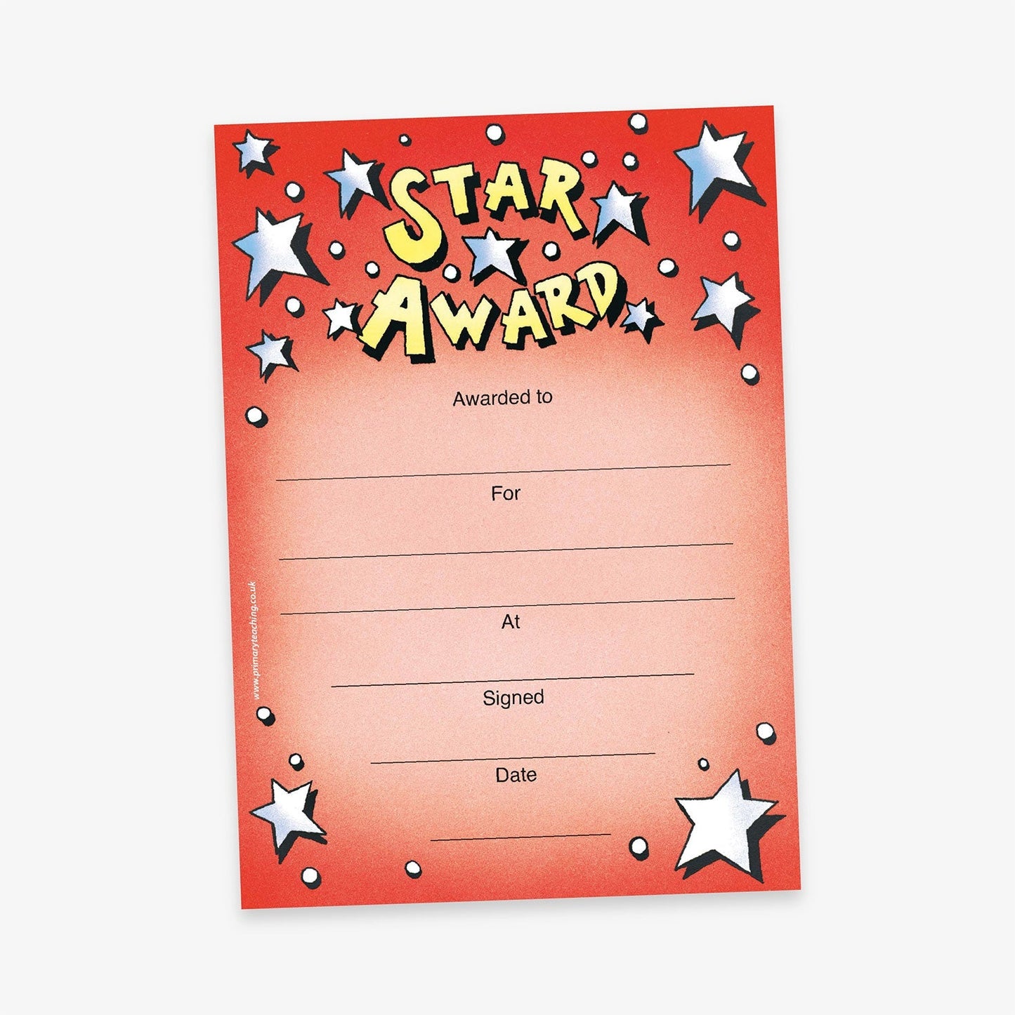 48 Star Award Certificates - A5