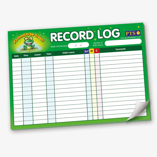 Good to be Green Behaviour Trends Record Log