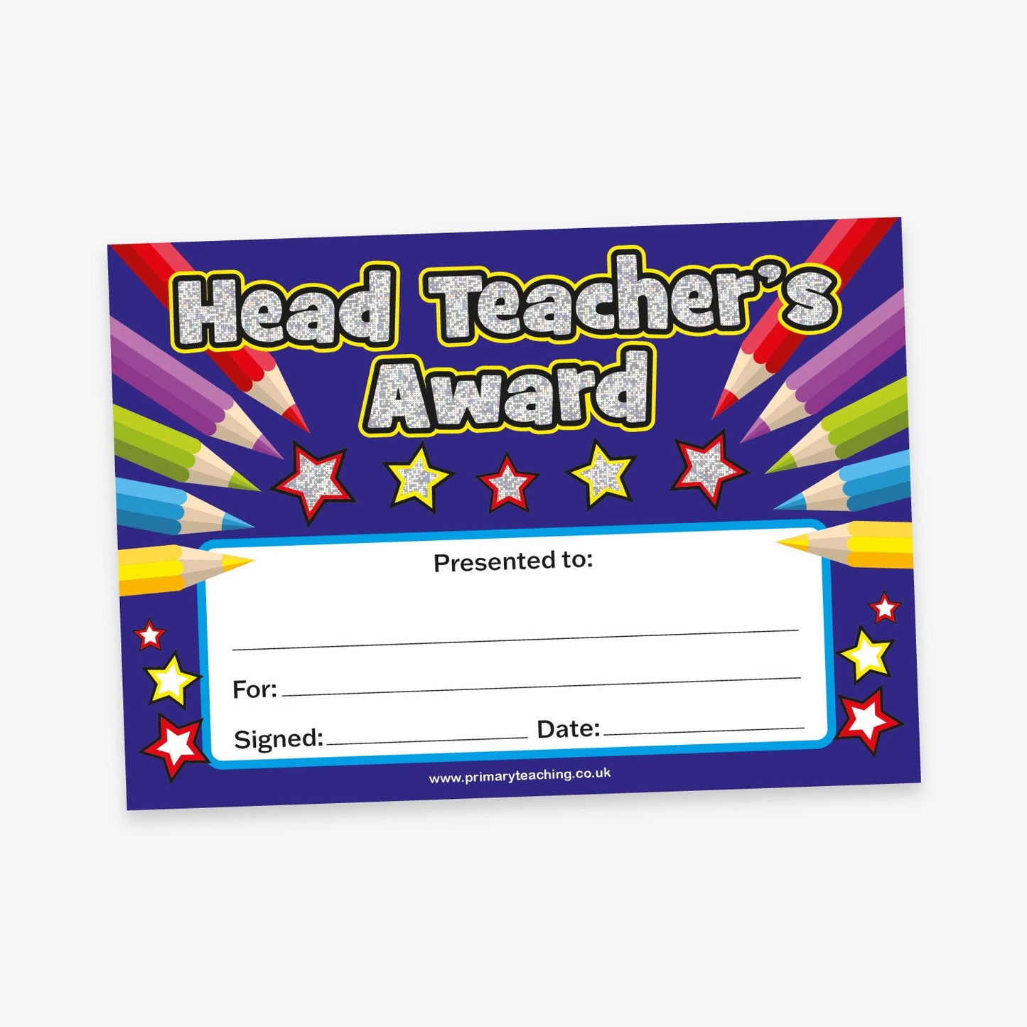 Holographic Head Teacher's Award Certificates - A5