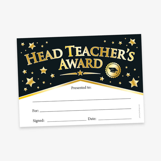 Head Teacher's Award Certificates - A5