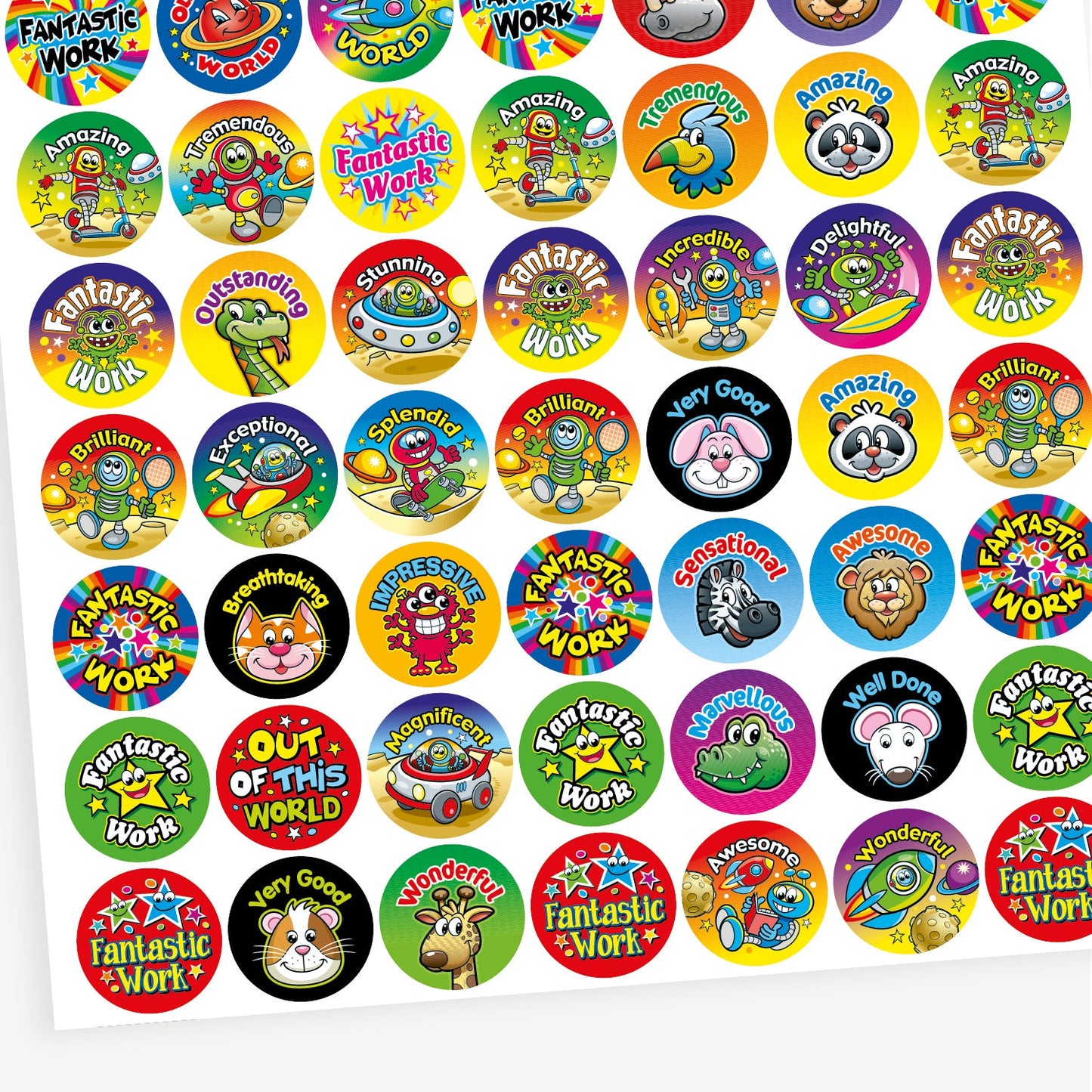 Assorted Reward Stickers - 25mm
