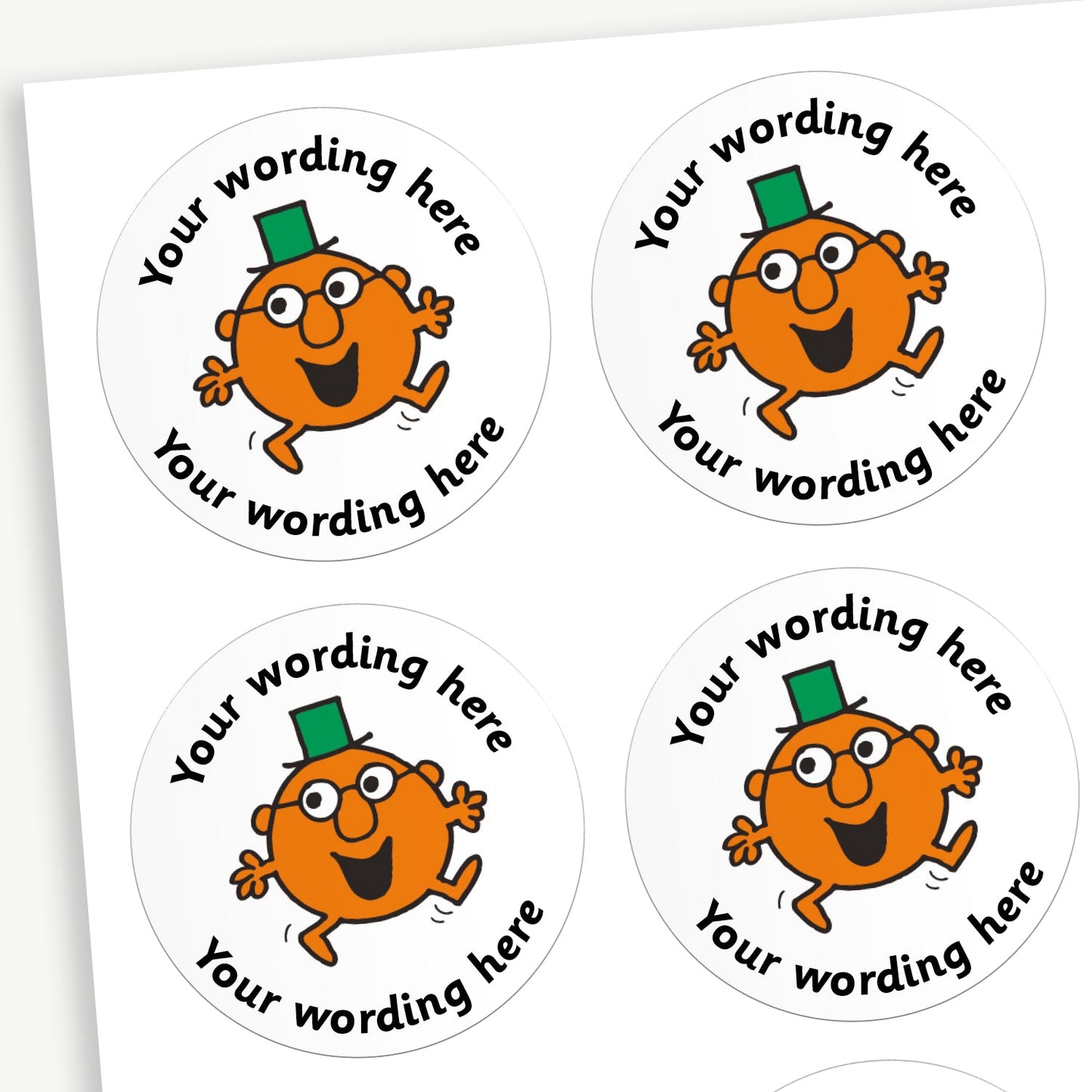 35 Personalised Mr Clever Stickers - 37mm
