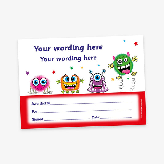 Personalised Monsters Certificate - A5