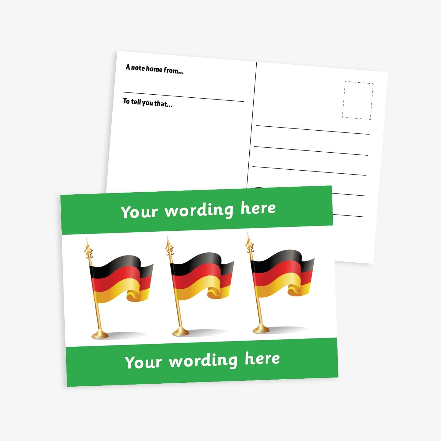 Personalised German Flag Postcard - A6