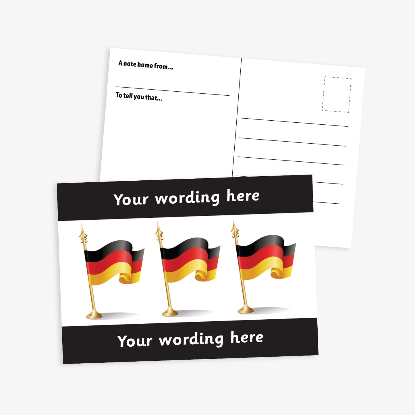 Personalised German Flag Postcard - A6