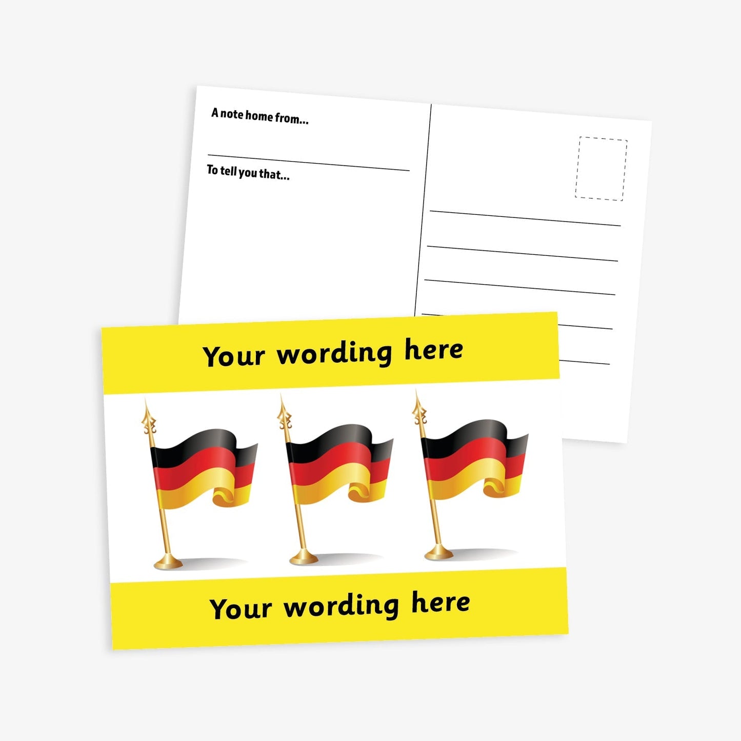 Personalised German Flag Postcard - A6
