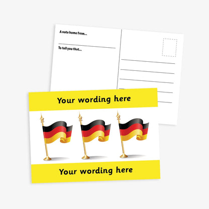 Personalised German Flag Postcard - A6