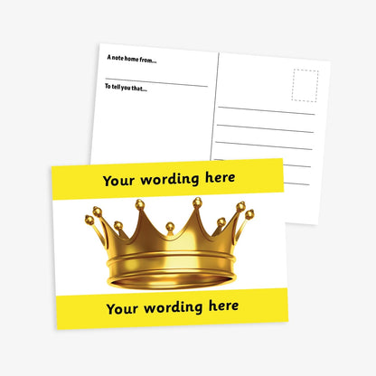 Personalised Crown Postcard - A6