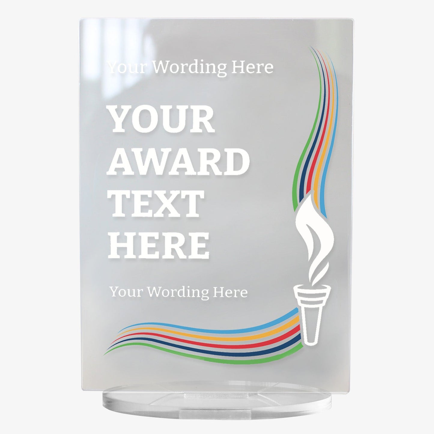 Personalised Sports Torch Plaque -  140mm X 100mm