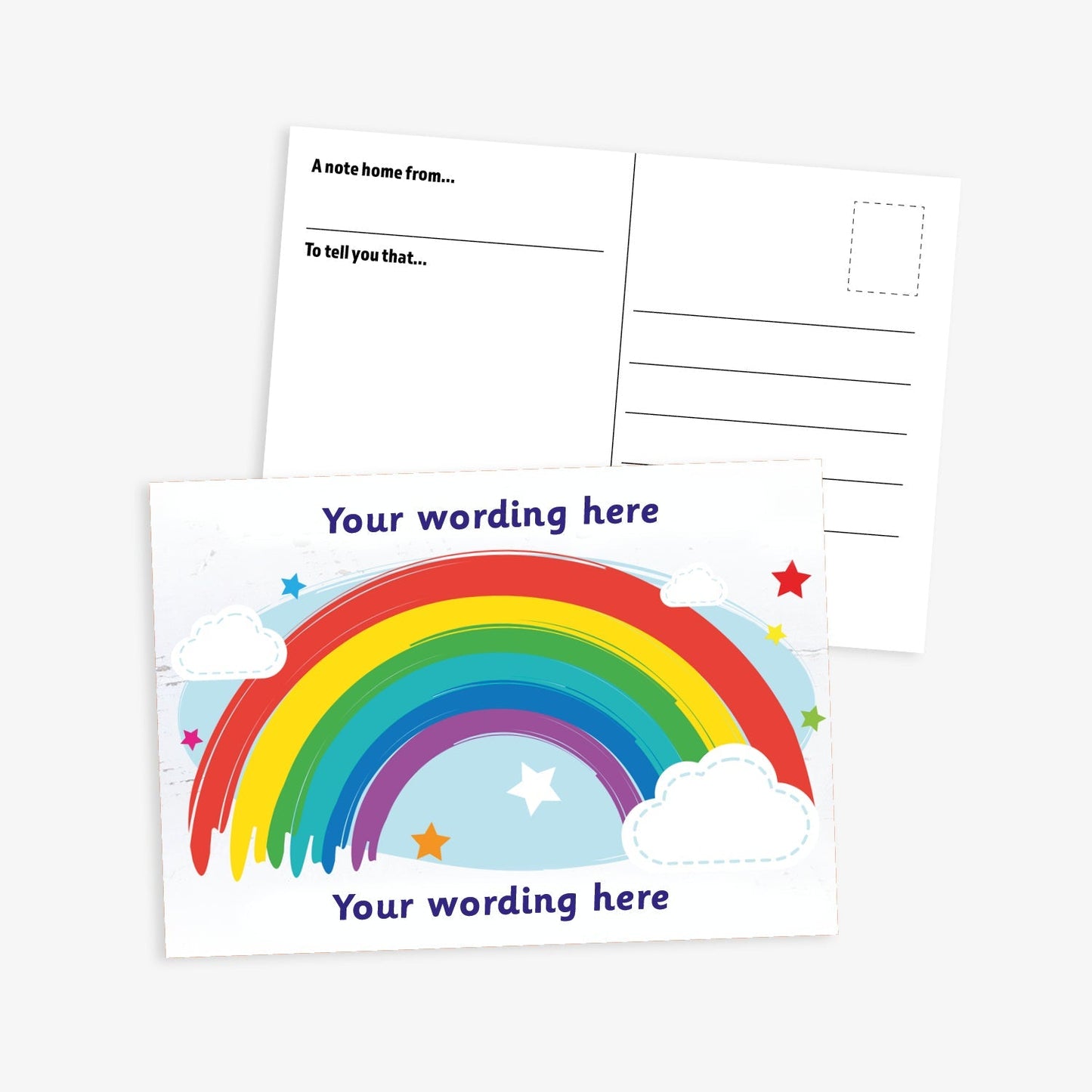 Personalised Rainbow Postcard - A6