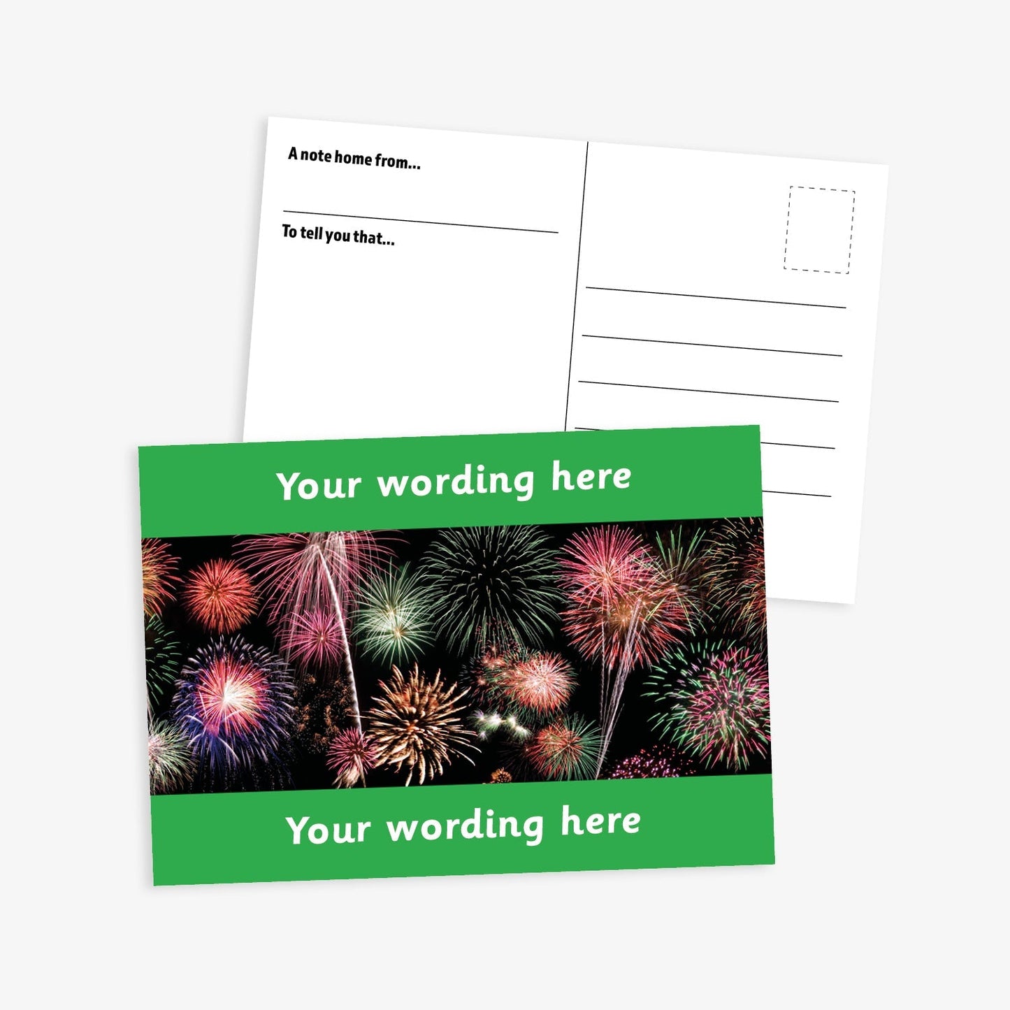 Personalised Fireworks Postcard - A6