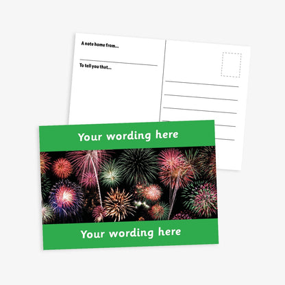 Personalised Fireworks Postcard - A6