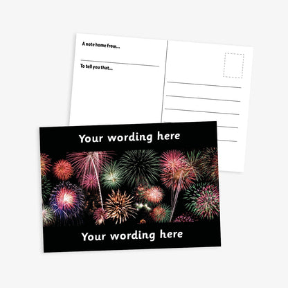Personalised Fireworks Postcard - A6