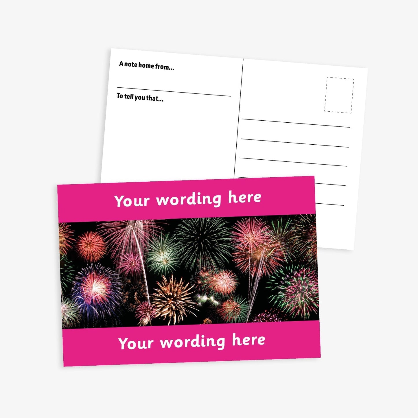 Personalised Fireworks Postcard - A6