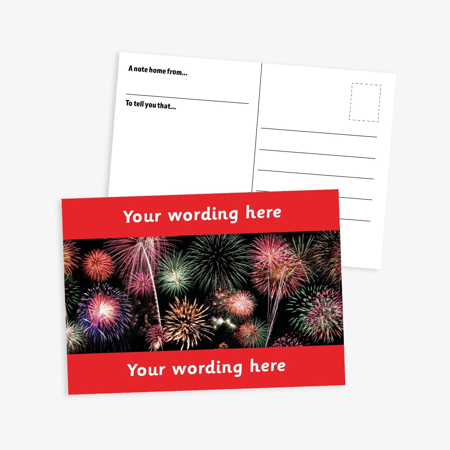 Personalised Fireworks Postcard - A6