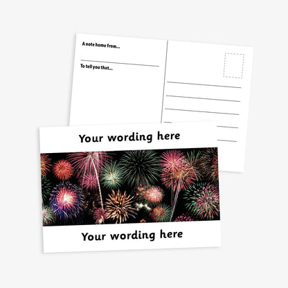 Personalised Fireworks Postcard - A6