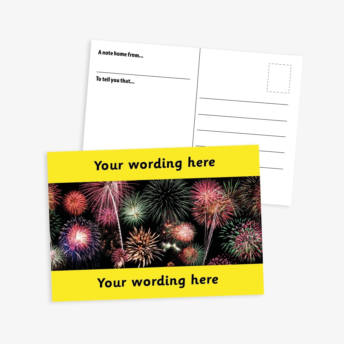 Personalised Fireworks Postcard - A6