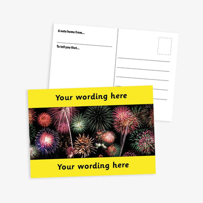 Personalised Fireworks Postcard - A6