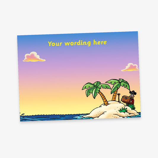Personalised Pirate Island Sticker Collector Card - A5