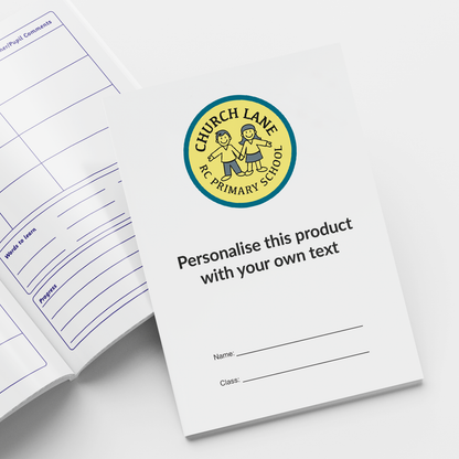 100 Upload Your Own Logo Reading Record Books - A5