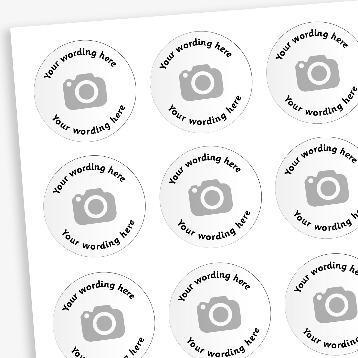 70 Upload Your Own Image Stickers - 25mm