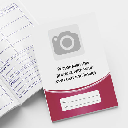 100 Upload Your Own Logo Curve Reading Record Books - A5
