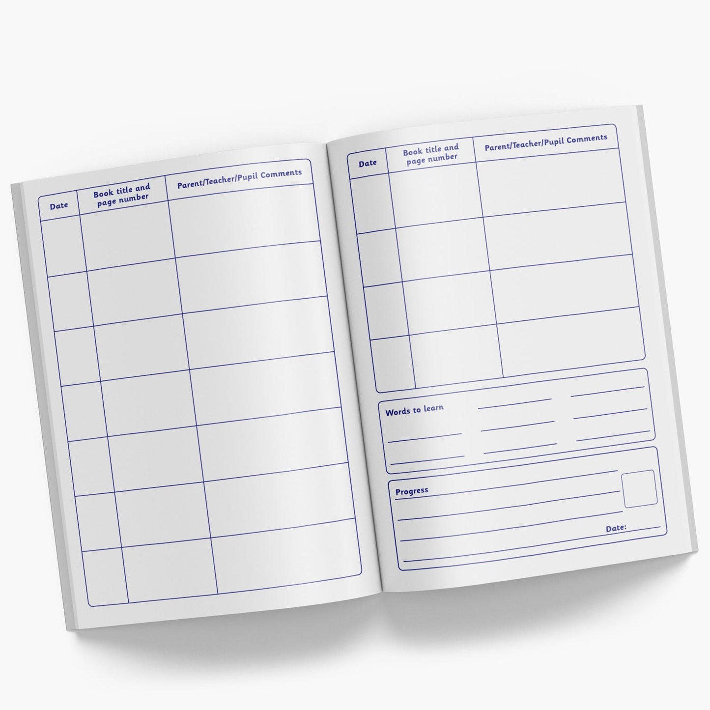 3 Home School Learning Record Books - A5