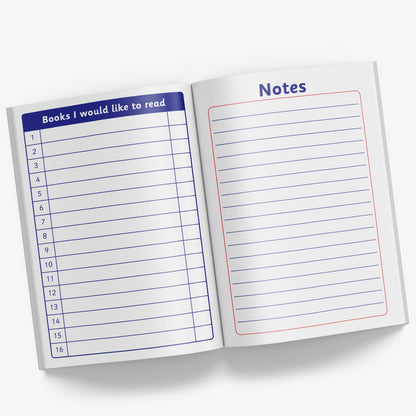 100 Upload Your Own Logo Curve Reading Record Books - A5