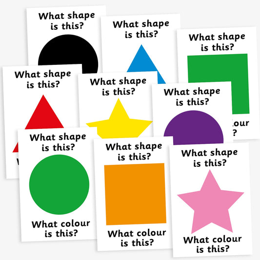 32 Colour & Shape Sorting Card Activity - A6