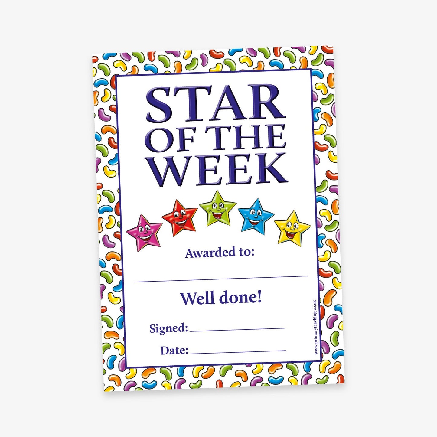 Jellybean Scented Star of the Week Certificates - A5