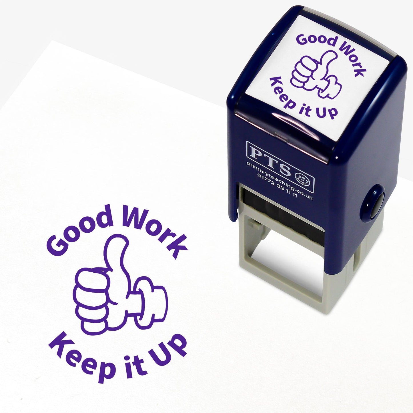Good Work Keep It Up Thumbs Up Stamper - 25mm