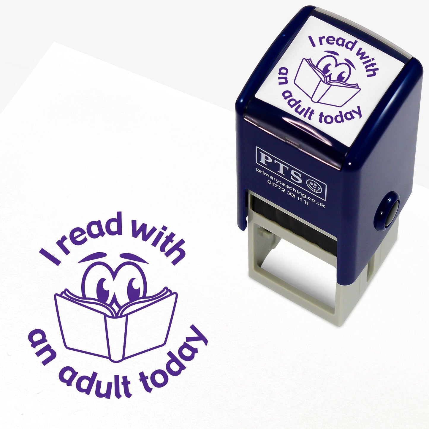 I Read with an Adult Today Stamper - 25mm