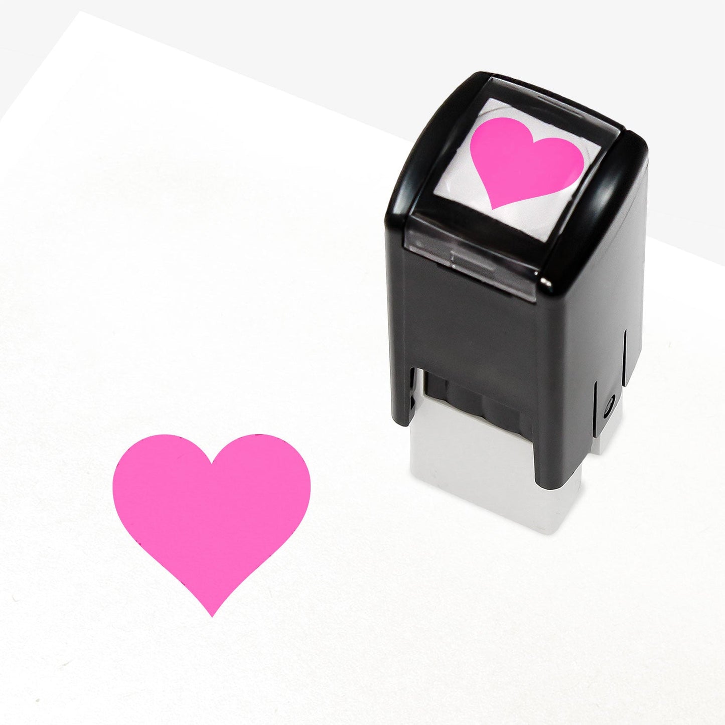 Mini Heart Stamper - Pink - 10mm