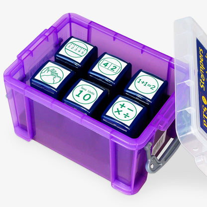6 Numeracy Stampers - 25mm