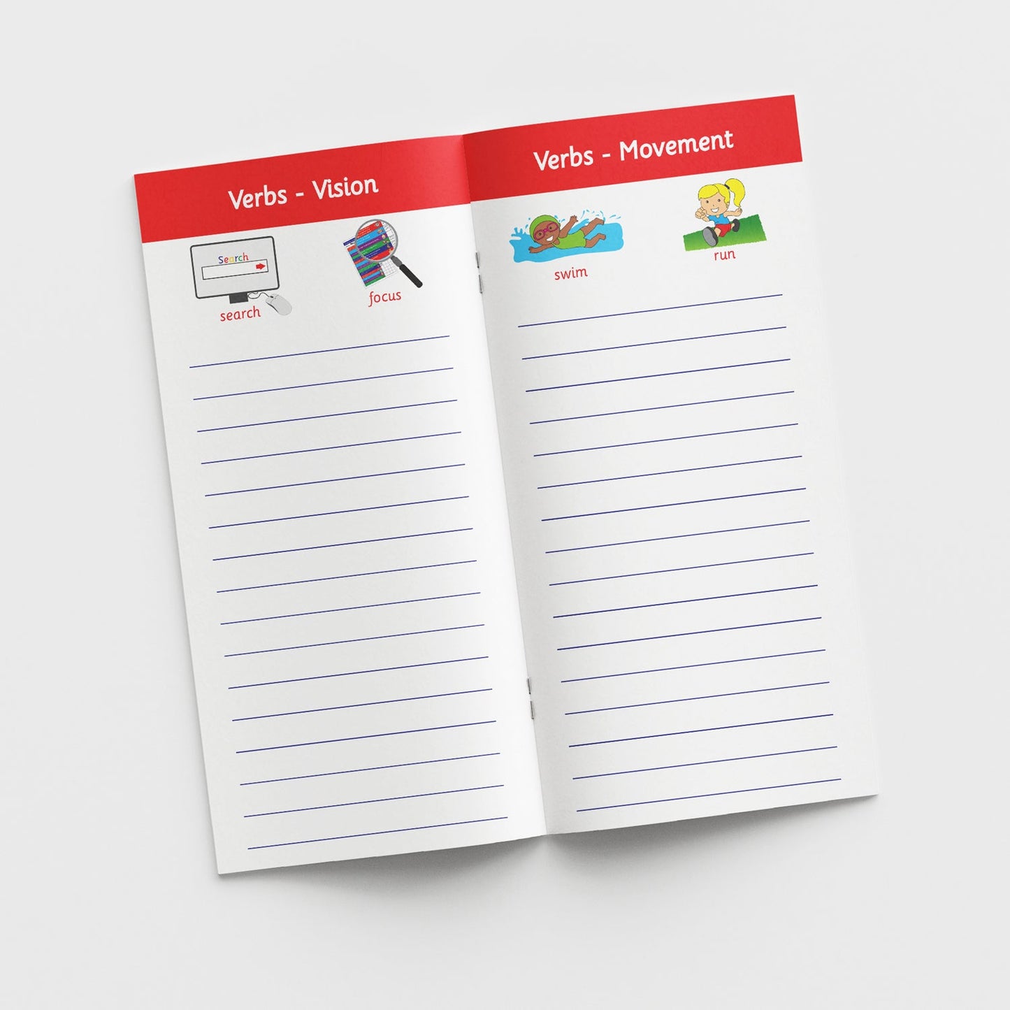 Grammar/Vocabulary Book - Blue - 210 x 99mm
