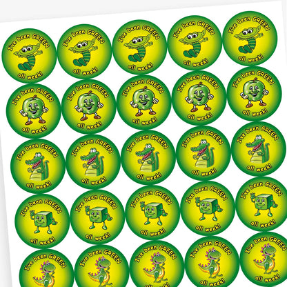 Apple Scented I've Been Green All Week Stickers - 37mm